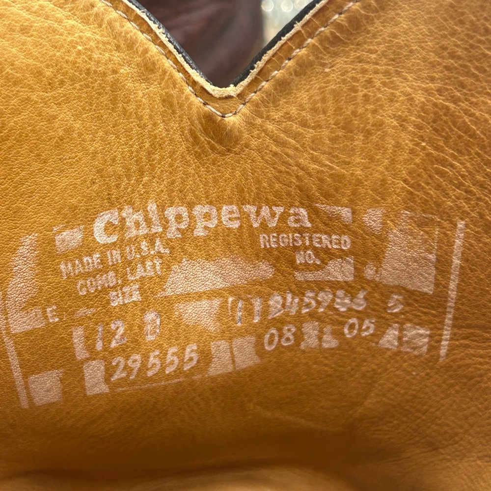 Chippewa men 12 rare handmade bison leather boots - Picture 11 of 12